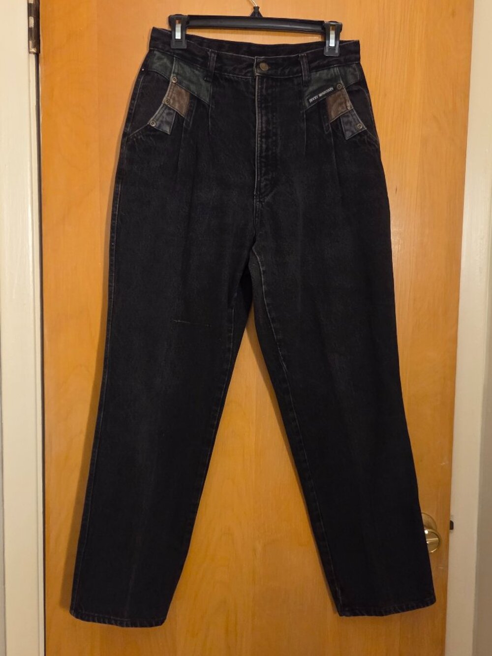 Vtg Rocky Mountain Clothing High Rise Black Jeans Womens 28x30 Bareback Western